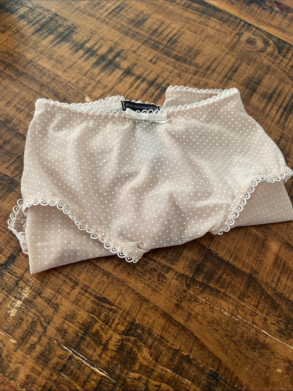 Vintage Woman’s Cream Dot Briefs size Medium